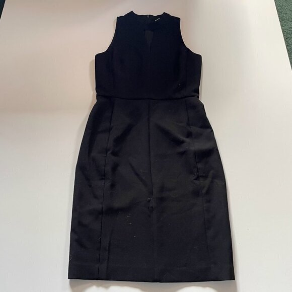 Ann Taylor TALL LONG Dress High Neck Cut Out Sleeveless Key Hole Career Stretch - Picture 4 of 10